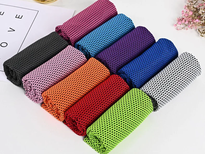 

50PCS Outdoor Sport Ice Towel Rapid Instant Cooling Microfiber Quick-Dry Ice Towels Fitness Yoga Gym Running Wipe Sweat Towels