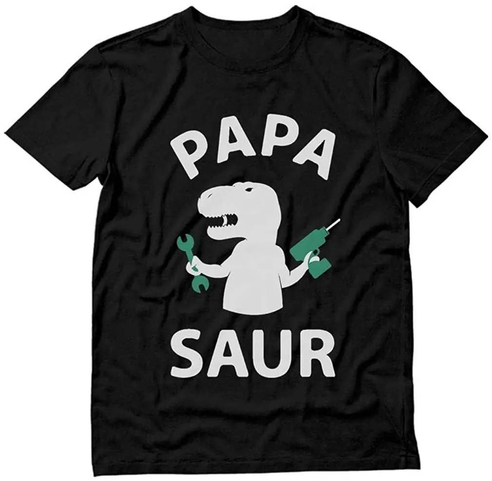 

Забавная футболка Papa Saur Для дедушки, папы, хлопковая Футболка с графическим рисунком, Ретро винтажные мужские топы, подарки на день отца