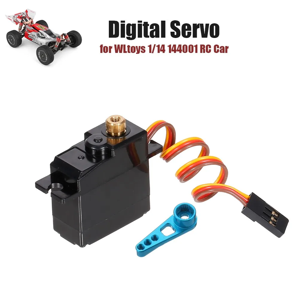 RC Servo for Wltoys 144001 A959-B A979-B RC Off Road Car RC Car Upgrade Spare Parts Accessories Three Wire Metal Gear Servo