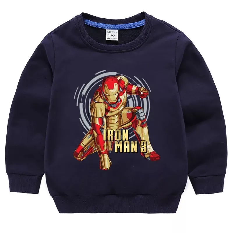 Dinsey мстители и Железный человек для девочек мальчиков Свитер с капюшоном Детская
