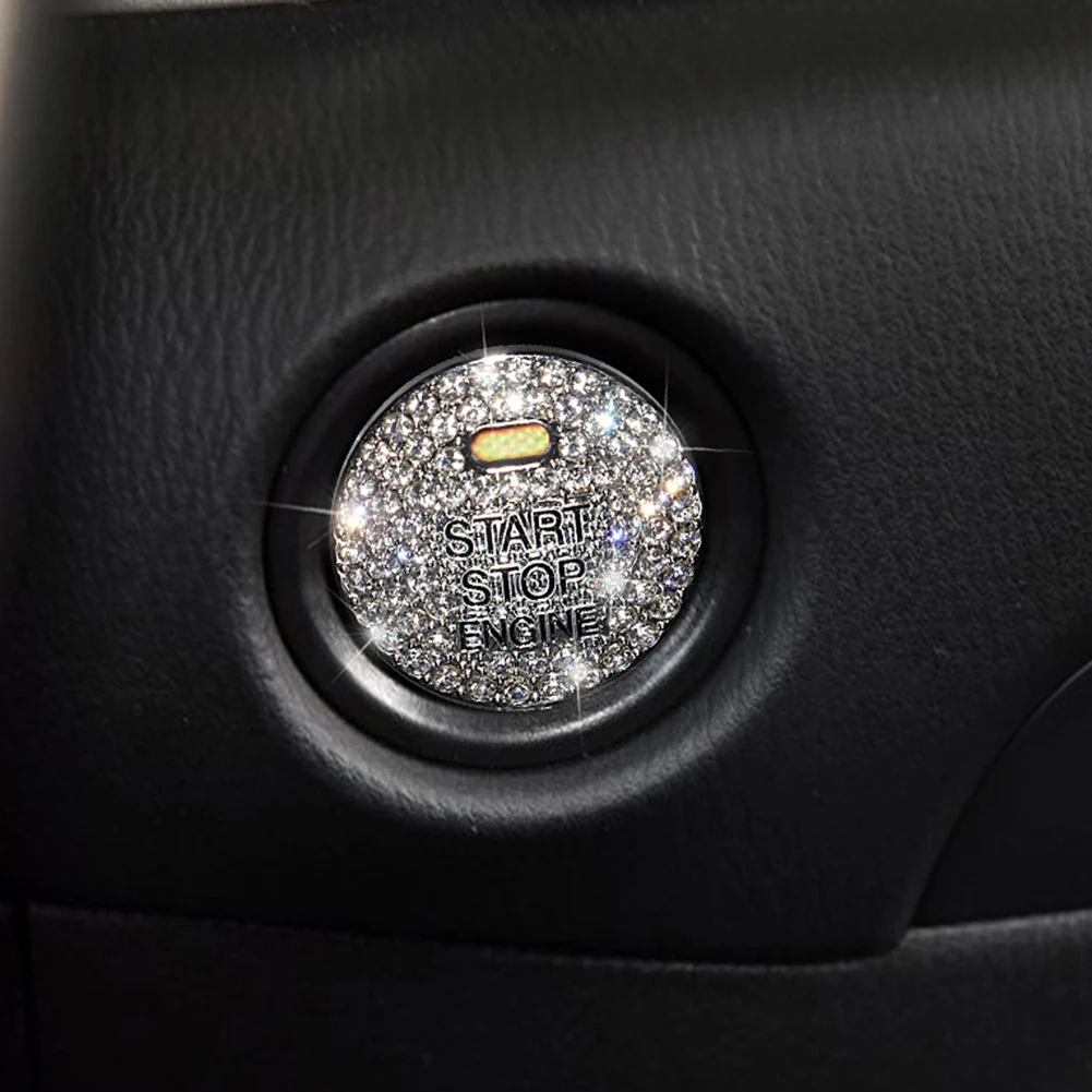 Зажигание двигателя автомобиля кнопка запуска стоп крышка отделка стикер яркий