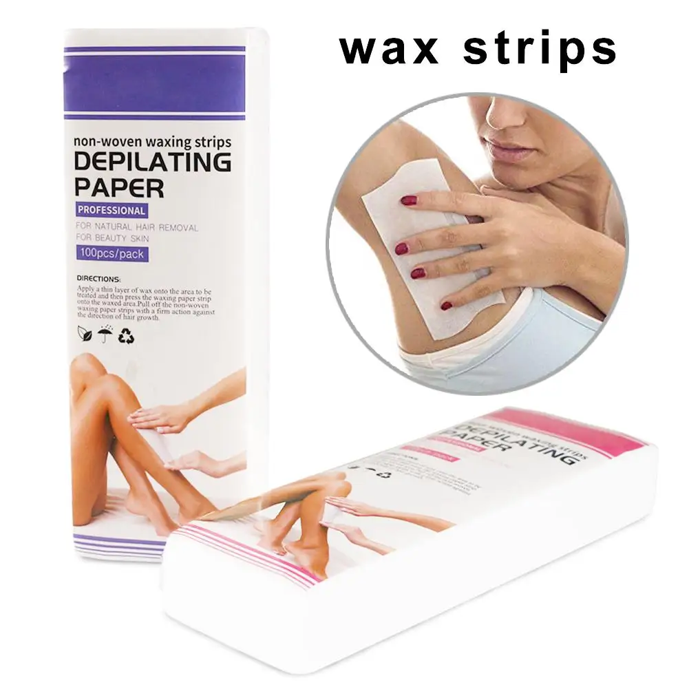 Восковые полоски для удаления волос всего тела ног бровей бикини подмышек