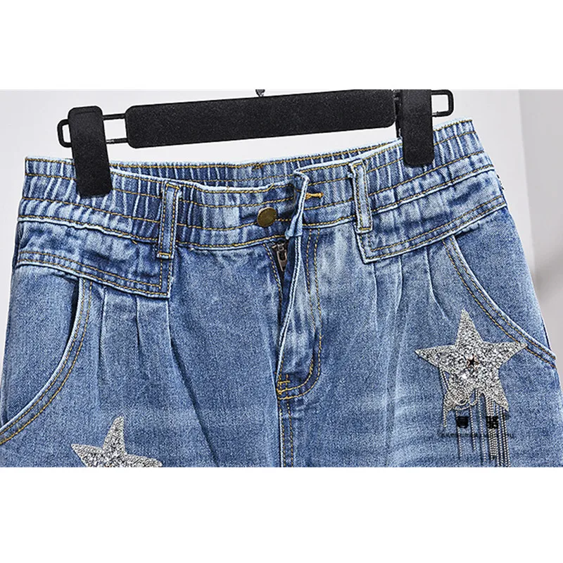 Женский хлопковый комплект из 2 предметов свободная белая футболка с бахромой и