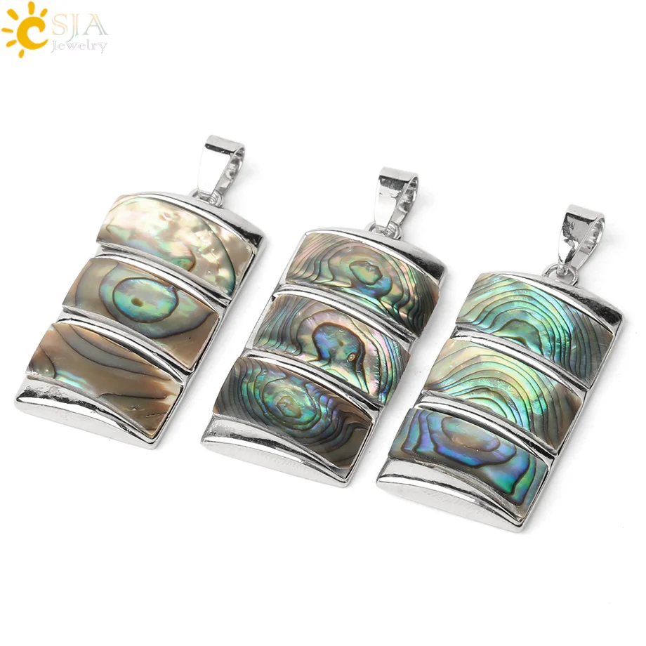 Женское и мужское ожерелье CSJA природное разноцветное искусственное