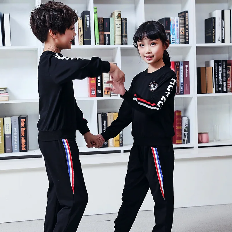 Семейный комплект спортивные комплекты черная одежда для пары топ рубашка +