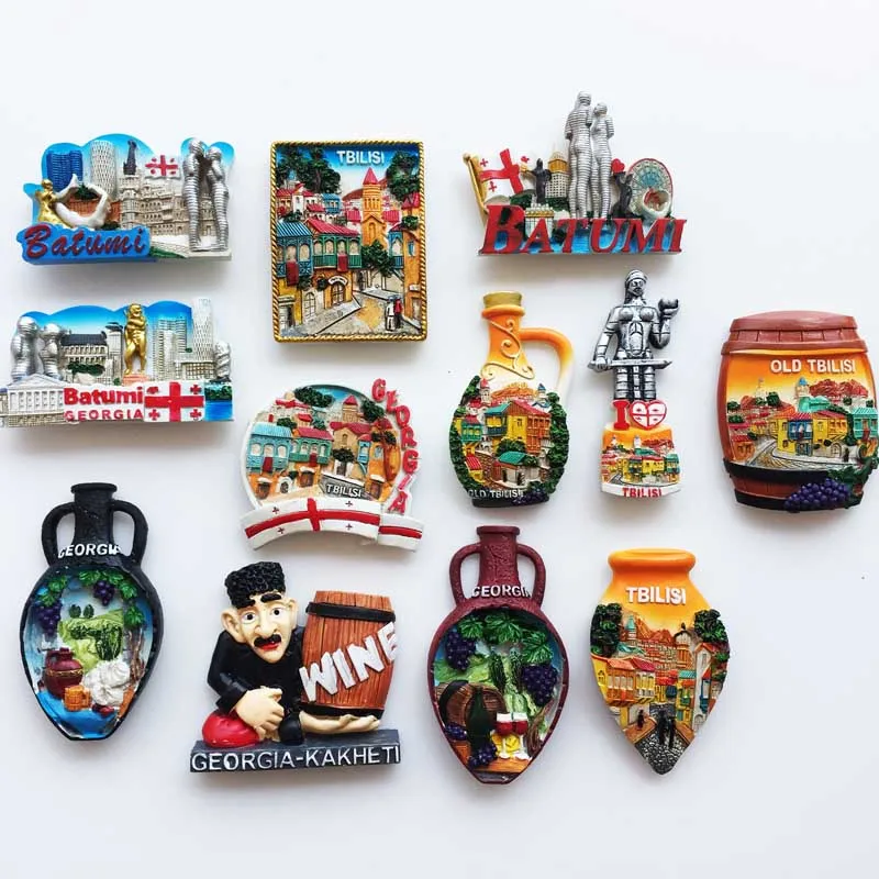 

Fridge Magnets Georgia Capital Tourism Souvenir Painting Resin Refrigerator Stickers Home Decor Magnets for Refrigerators Gifts