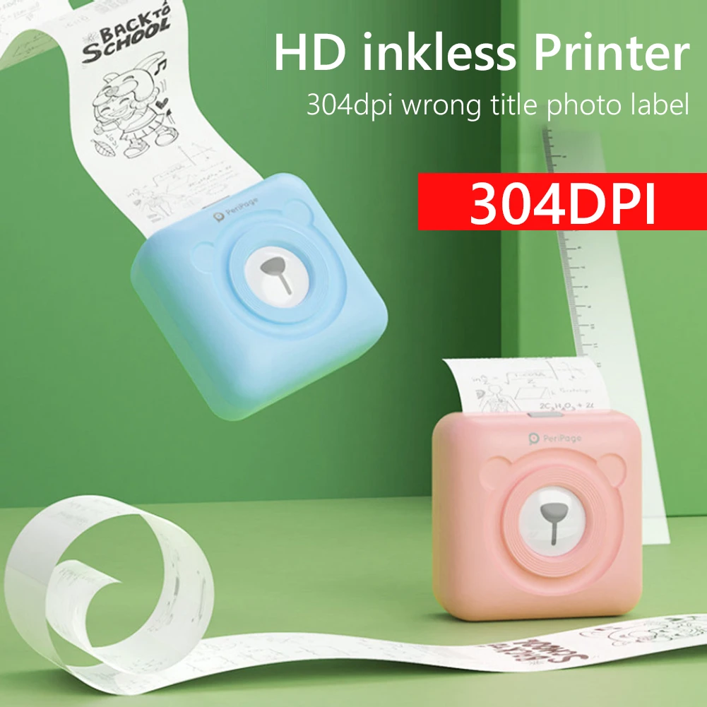 

A6 304DPI 2 Peripage Portable Bluetooth 4.0 Thermal Photo Printer Wireless Inkless Mini Pocket Label Notes Printer Papers