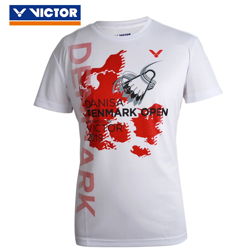 Рубашки для бадминтона VICTOR Danish National team tournament apparels дышащая быстросохнущая