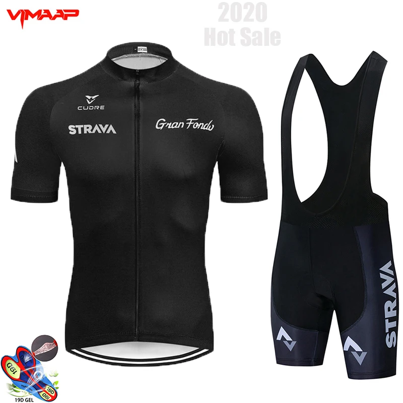 

STRAVA 2021 Pro Bicycle Team Cycling Jersey 19D Bib Set Bike Clothing Ropa Ciclismo Sprot Wear Clothes Men Short Maillot Culotte