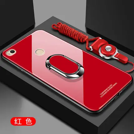 red Xiaomi mi Max 2 Чехол для Xiaomi mi Max2 3 чехол роскошный чехол из закаленного стекла магнитный автомобильный держатель ТПУ защитный чехол для mi 9 8 Se A3 - Цвет: red