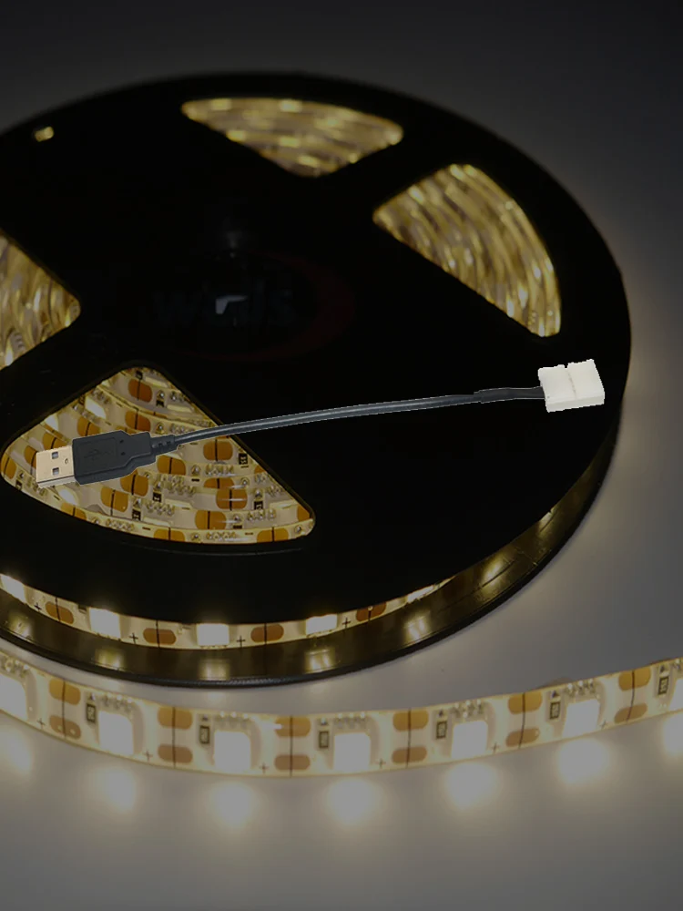 5 шт. 2pin 15 см кабель Светодиодная лента Разъем 8 мм10 мм светодиодный разъем к USB разъему Бесплатная сварка для светодиодной ленты 5050 DC5V (art.: 7a53b217a) - 7a53b217a