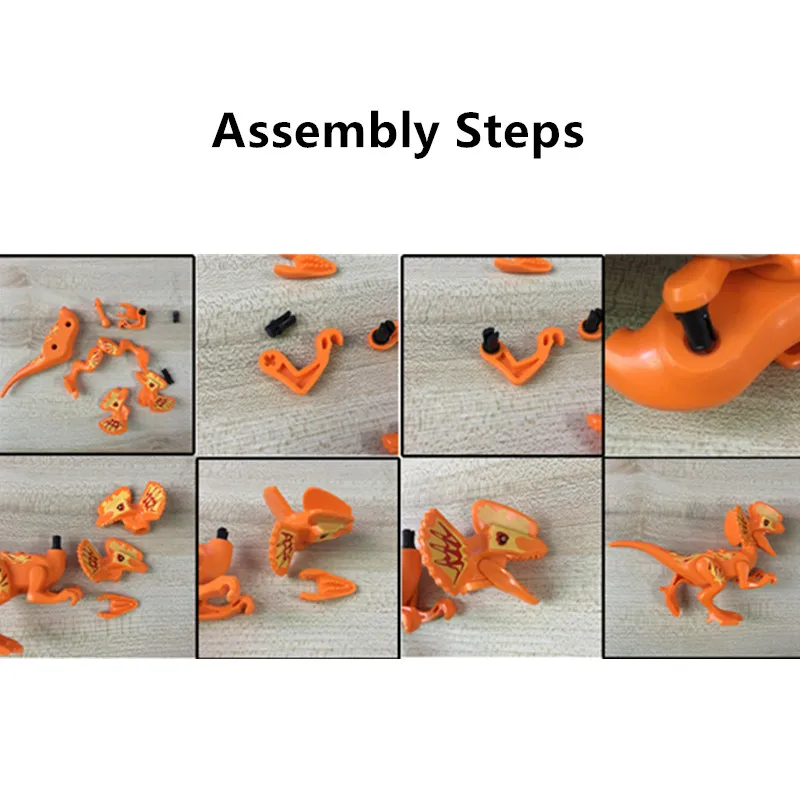 Детские строительные блоки 8 шт. Парк Юрского периода игрушки динозавров для