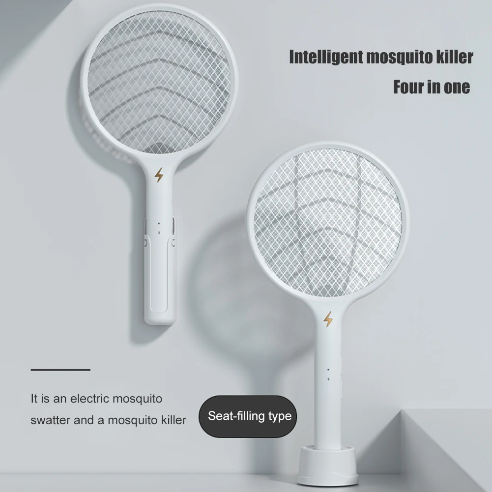 3 в 1 электрическая ракетка от москитов ловушка USB Перезаряжаемые Режим 1200 мА/ч