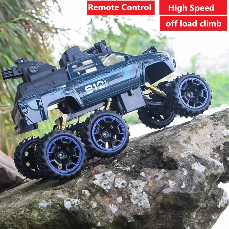 

Гоночный автомобиль с высокой симуляцией сражения, 2,4 ГГц, шестиколесный амортизатор, багги, машинка с дистанционным управлением