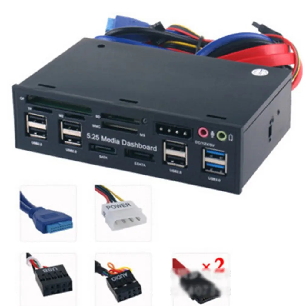 

Usb 3,0 Передняя панель ПК Usb 3,0/2,0 концентратор аудио мульти кардридер для компьютера чехол оптический привод отсек