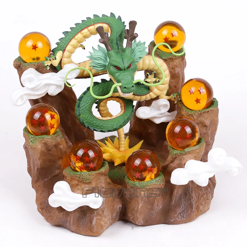 DBZ Shenron/горная подставка/7 хрустальных шариков ПВХ фигурки коллекционные модели