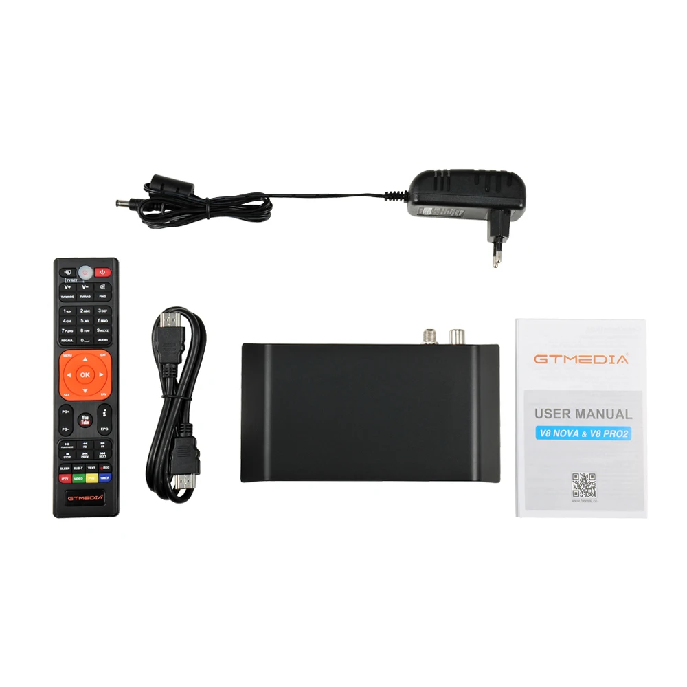

GTmedia V8 Pro2 decoder DVB-S2/T2Cable DVB-S2X Built-in WiFi H.265 Support M3U Europe PowerVu Biss key Satellite Receiver TV BOX