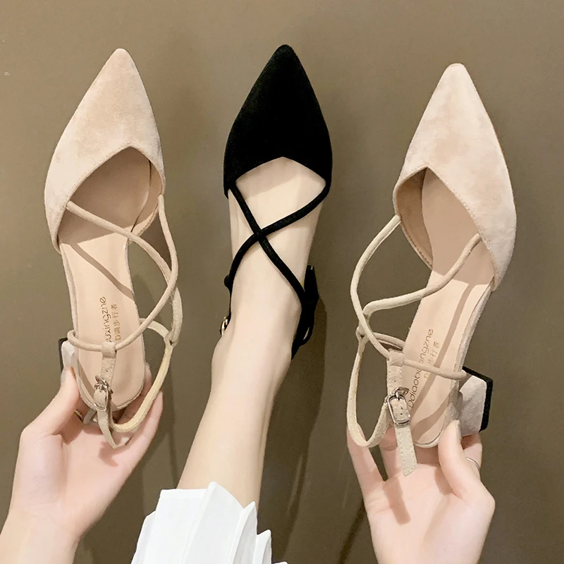 Модные женские туфли ICCLEK 2021 весна новый стиль остроносые тонкие для женщин