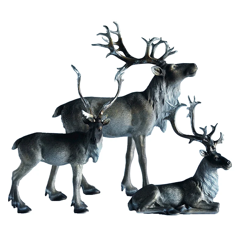 

Creative Retro Elk Animal Decorations Study Living Room Porch Home Decoration Crafts
