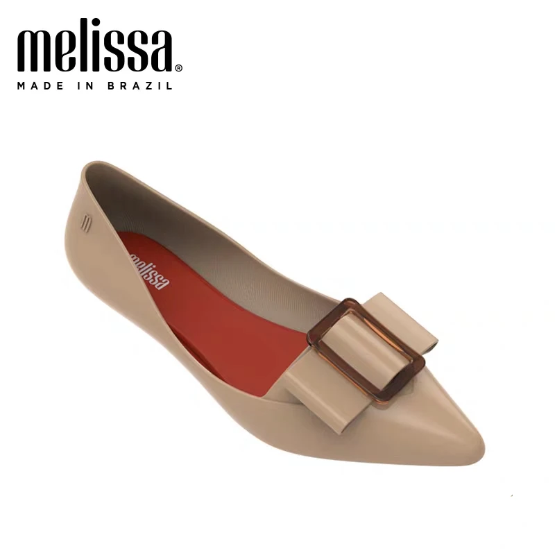 

Melissa/прозрачная обувь заостренная женские босоножки 2021 женские босоножки из прозрачного пластика, сандалии Melissa женские текстильные туфли ...
