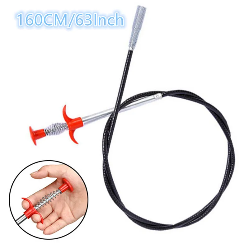 

85/160CM Drain Snake Drain Cleaner Sticks Clog Remover Cleaning Tools Spring Pipe Dredging Tools Household for Kitchen Sink