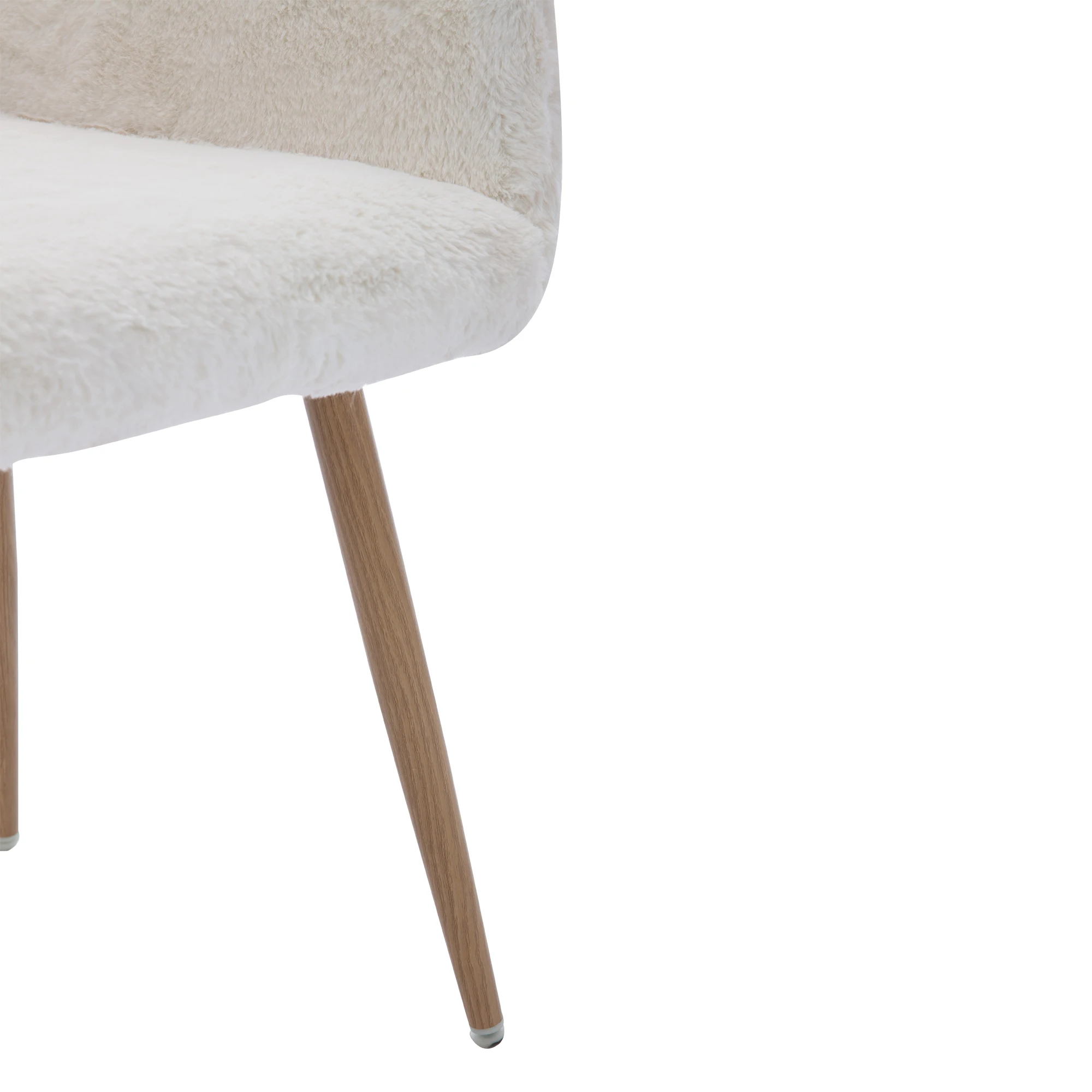 

Dining Chairs With Faux Fur Mid Century Side Kitchen Chairs Living Room Furniture Makeup Leisure Chairs