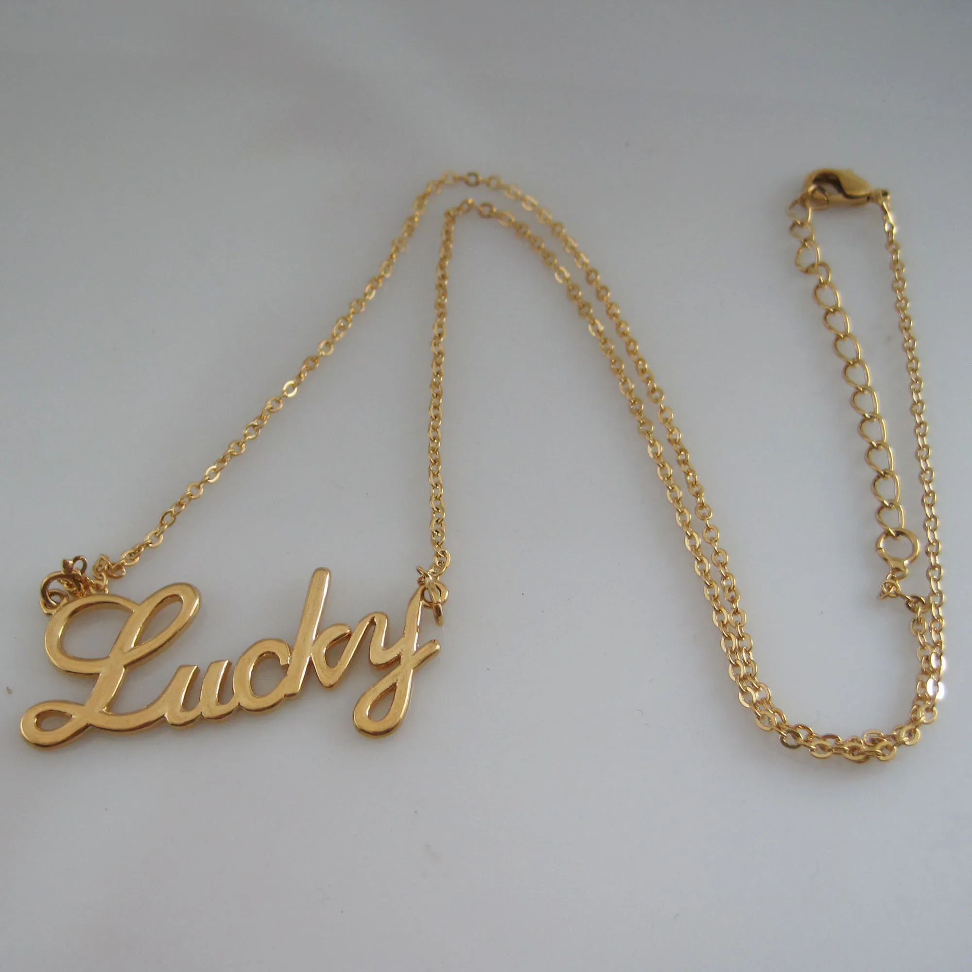 Foromance/желто-золотой цвет 18 5 &quotцепочки и ожерелья с буквенным принтом Сара