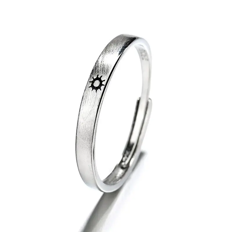 

Sun and Moon Lover Couple Rings Simple Fashion Men Women Ring Wedding Jewelry