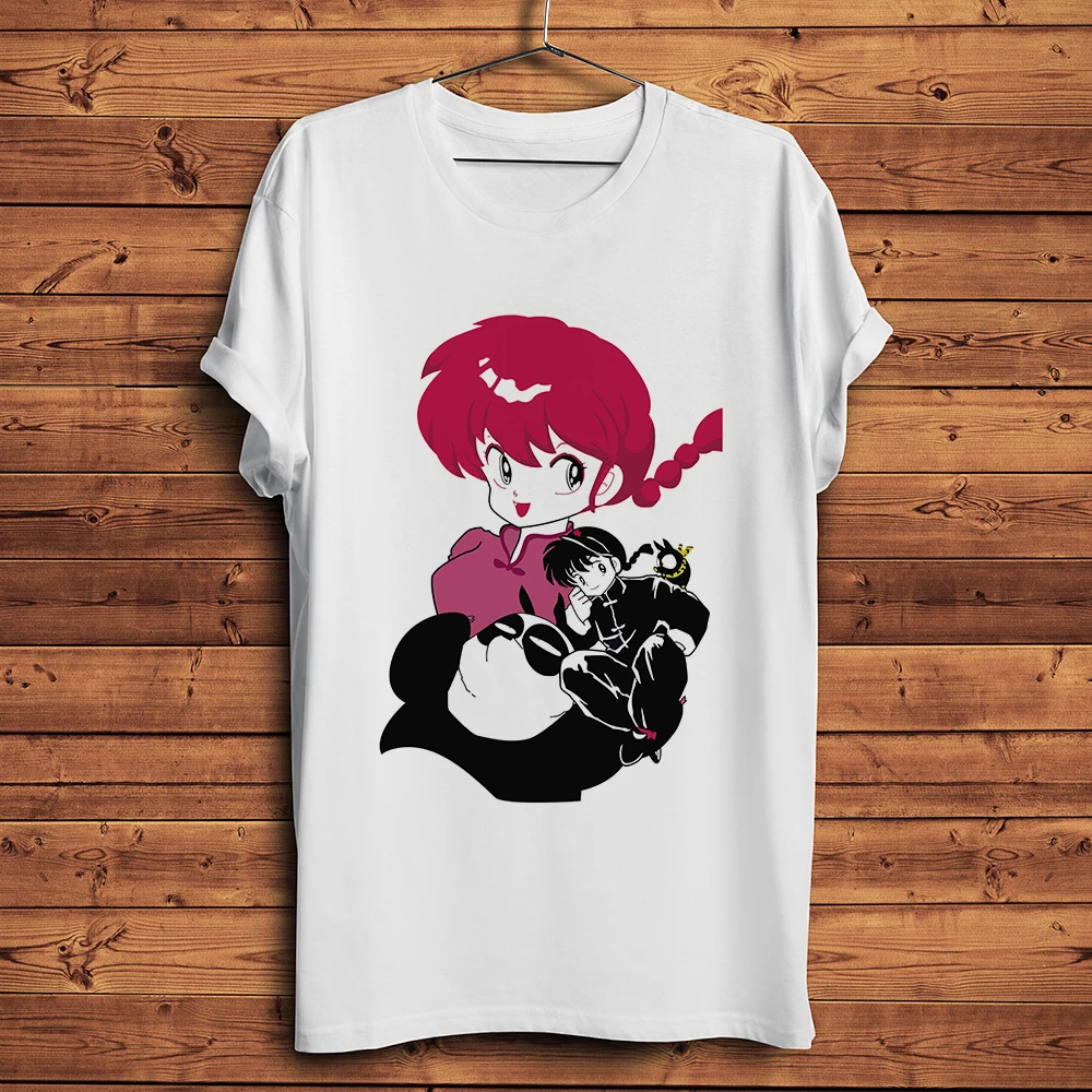 Забавная футболка Ranma 1/2 с аниме мужская летняя коротким рукавом белая