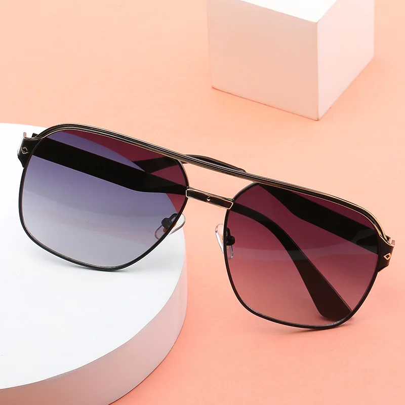 

New European and American Double Beam Fashion Trend Sunglasses Men's Hot Sale Ins Style Street Style Women's Sunglasses
