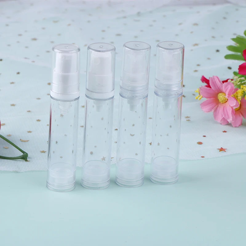 

2pcs Spray Lotion Vacuum Bottle 5/10/15ml Empty Airless Vacuum Pump Bottle Refillable For Travel Plastic Lotion Container