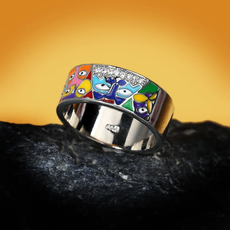 

Rings For Women White Handmade Enamel Lovely Cat Unique Trendy Ring Party Fashion Jewelry