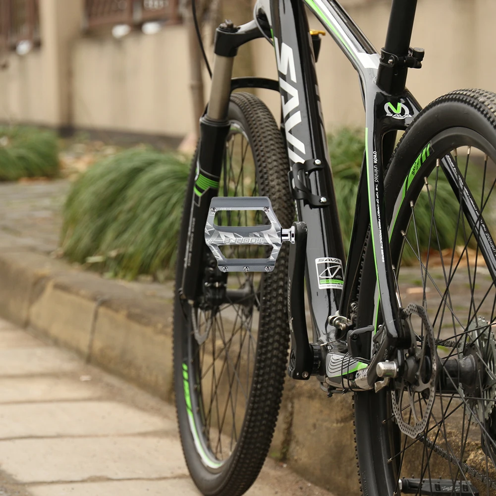 

1 пара велосипедных Противоскользящих педалей TOOPRE из алюминиевого сплава, платформа для горного и шоссейного велосипеда, плоская педаль, ве...