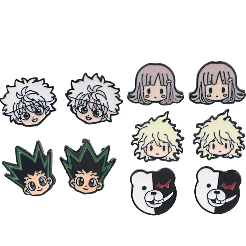 

Wholesale Japanese Anime Hunter Hunter Danganronpa Trigger Happy Havoc Earrings Alloy Cartoon Earring for Men Cosplay Jewelry