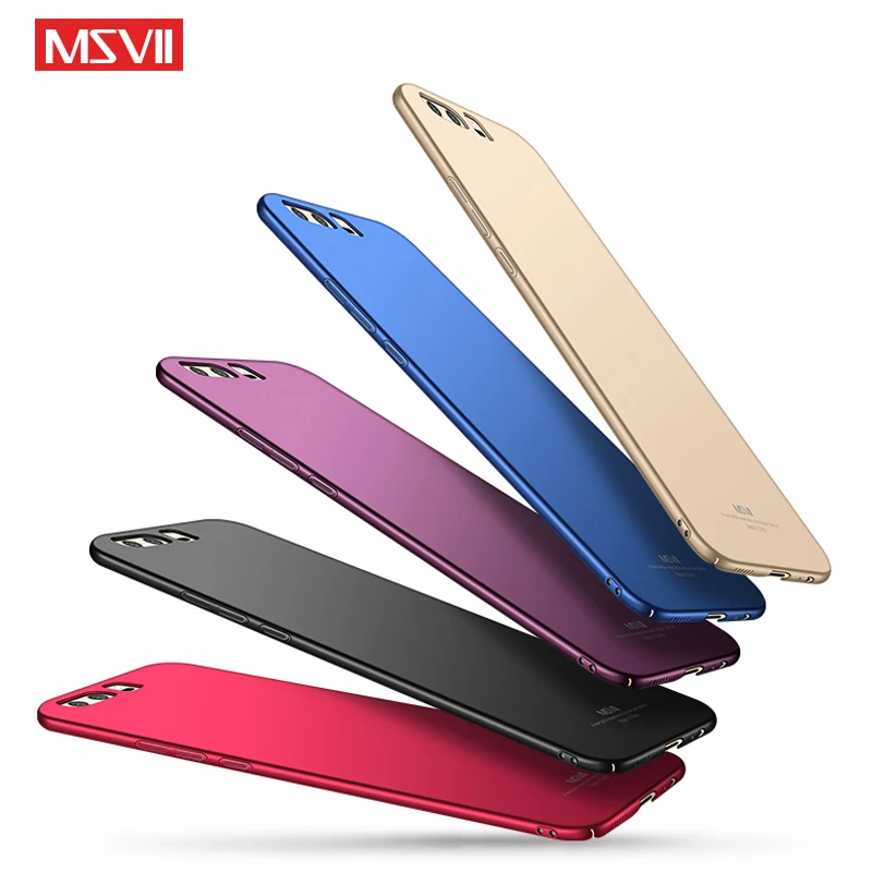 P10 чехол Msvii тонкий кожаный для Huawei Plus P 10 Lite Pro Жесткий из поликарбоната чехлы