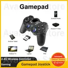 Беспроводной игровой контроллер 2,4G, джойстик с адаптером OTG Micro USB для Android TV Box для ПК PS3, геймпад