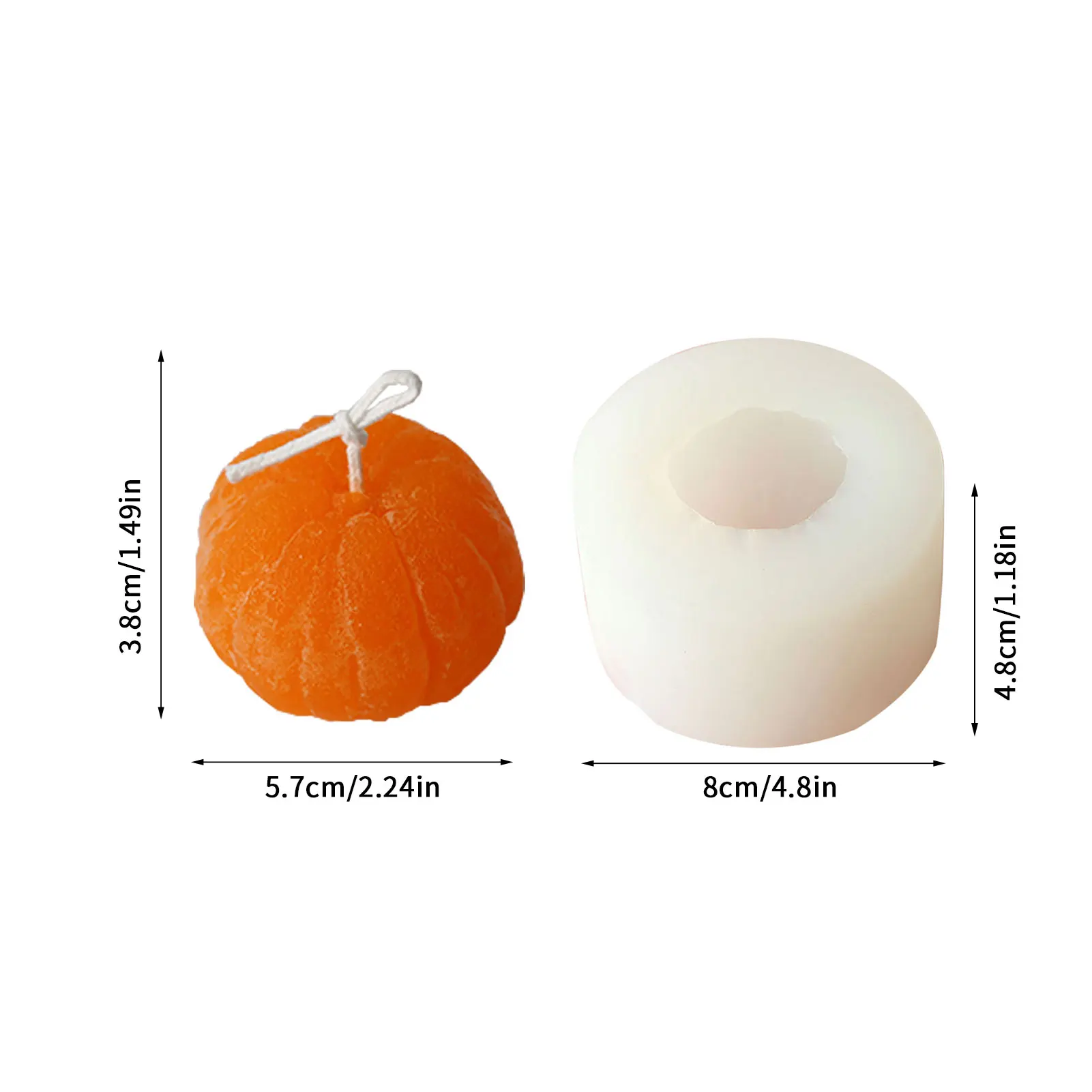 

Orange Shape DIY Silicone Mold For 3d Form For Candles Making Handmade Molds For Soap Making Candle Making Accessoriies Supplies