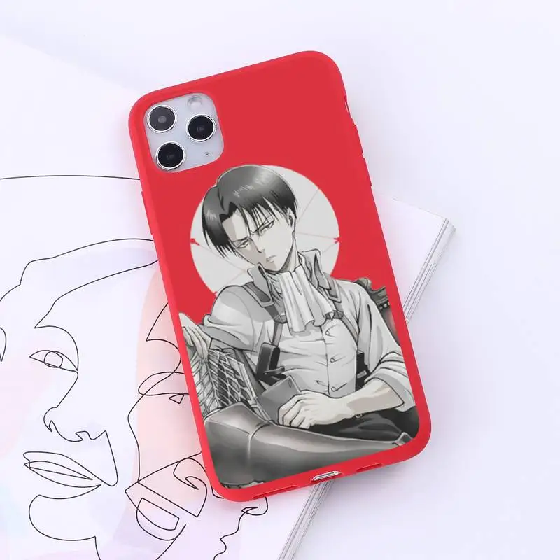 

attack on titan Anime high quality Phone Case Candy Color for iPhone 6 7 8 11 12 s mini pro X XS XR MAX Plus