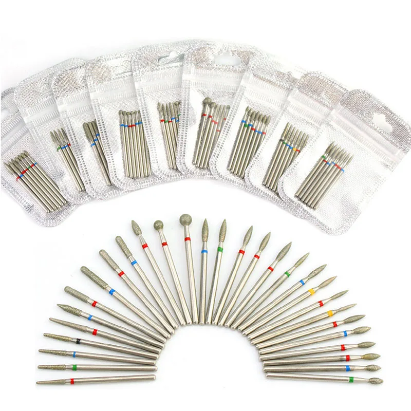 Beauty Rotery Electric Milling Manicure Nail Diamond File Polish Remove Nail Art 7Pcs/Set Nail Drill Bit Buffing Pedicure Tool