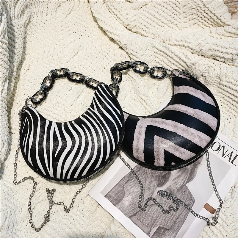 Сумка через плечо Half Moon кожаная сумка для женщин 2020 губной помады роскошные