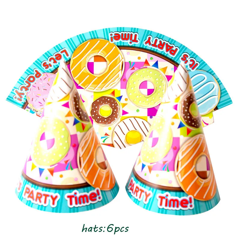 Одноразовая посуда бумажные тарелки салфетки кекс Топпер Рождество пончик