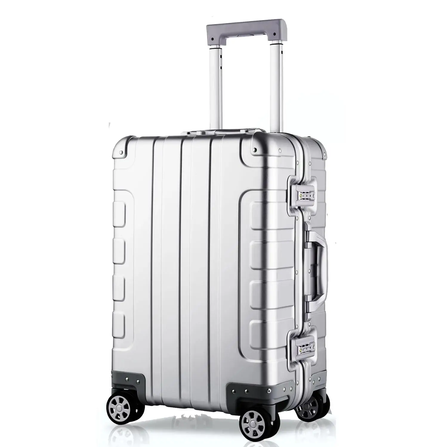 100% Aluminum Luggage 20/24 Inch Large Capacity Hard Shell Roller Trolley case Men And Women Fashion Travel Suitcase Carry On |