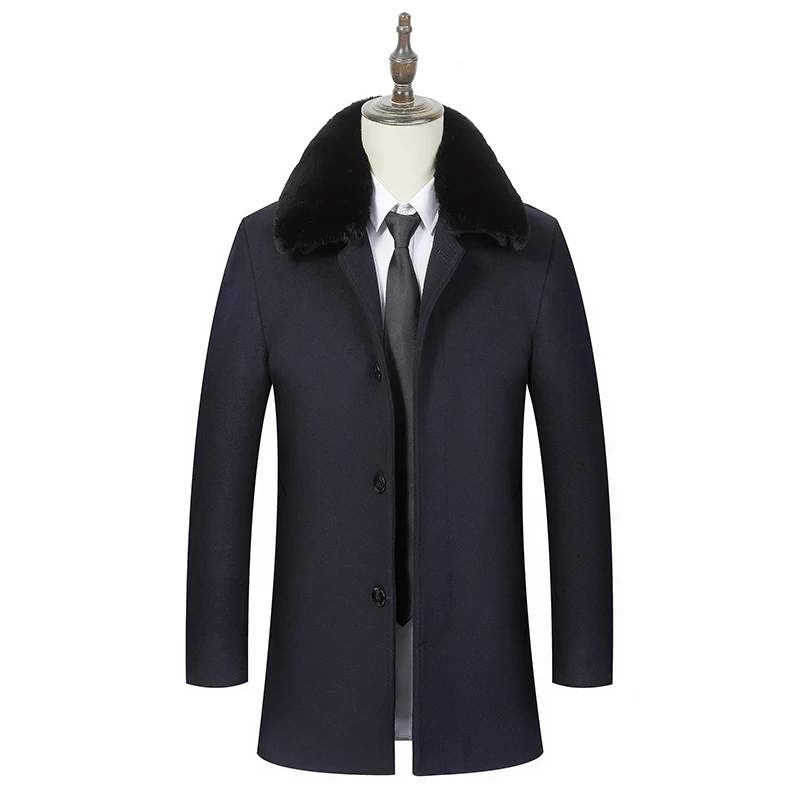 

MOGU Fashion Brand New Men Casual Wool Coat Winter Warm Wool Blend Men's High Quality Wool Coat Luxury Wool Men's Jacket