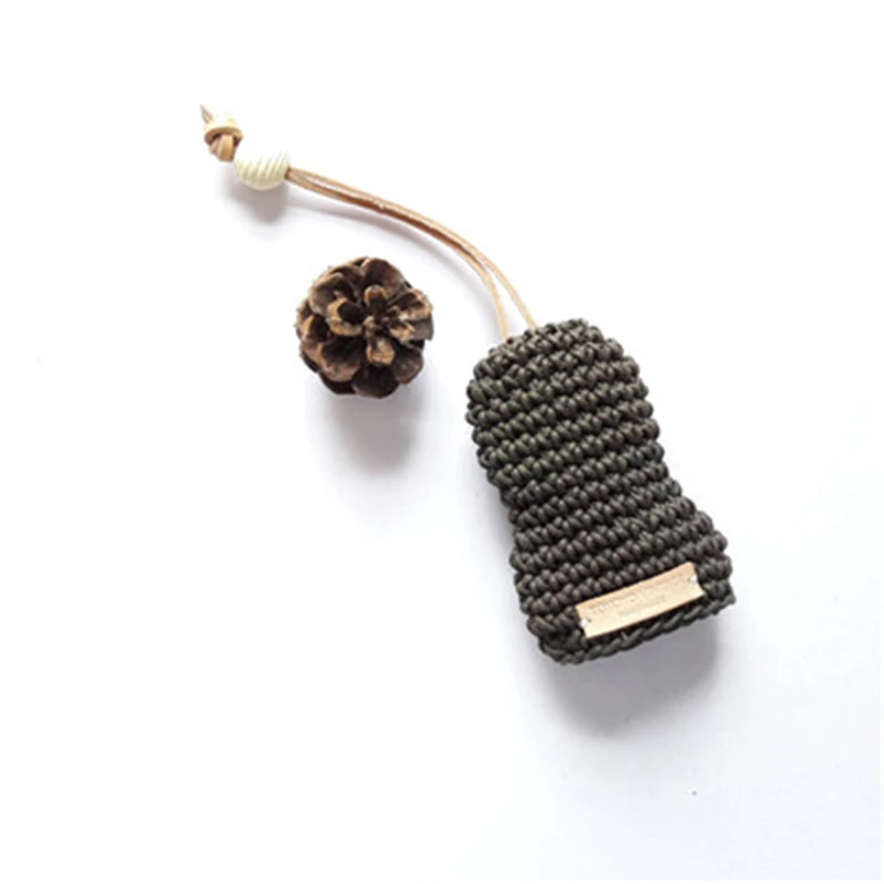 Оригинальный кошелек для ключей ручная вязка вязанный крючком из вощеной