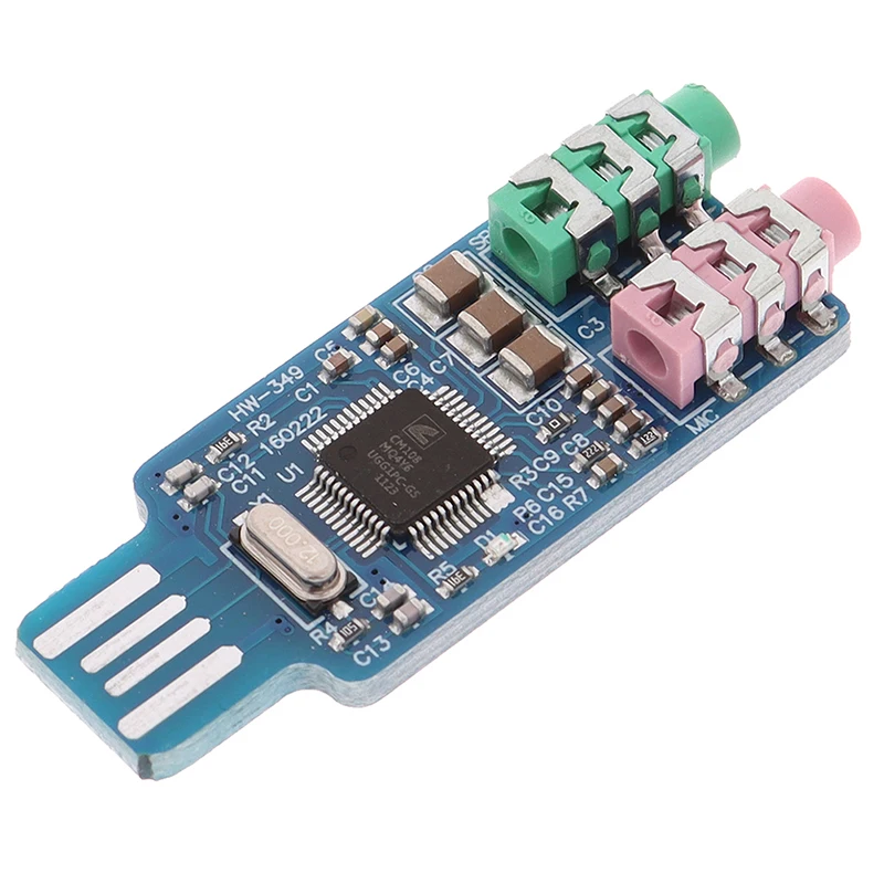 CM108 USB-накопитель Бесплатная USB-Звуковая карта для ноутбука компьютера внешняя