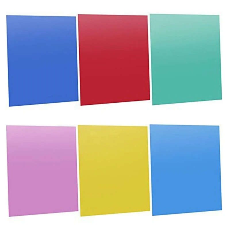 6 шт. гелевый фильтр прозрачный Цвет пленка Пластик листы корректирующий гель