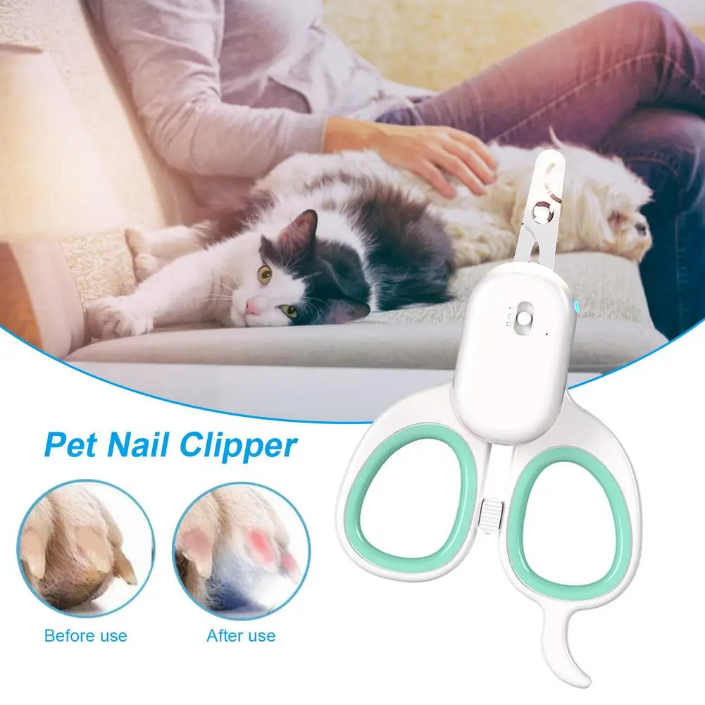 

Pet Nail Clipper with LED Light Dog Cat Effortless Beauty Scissor Nail Trimmer for Animals Toe Claw Clippers Pet Supplie