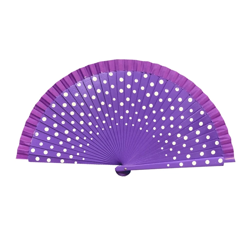 Деревянный веер в горошек испанском стиле 12 шт. подарочные сувениры для