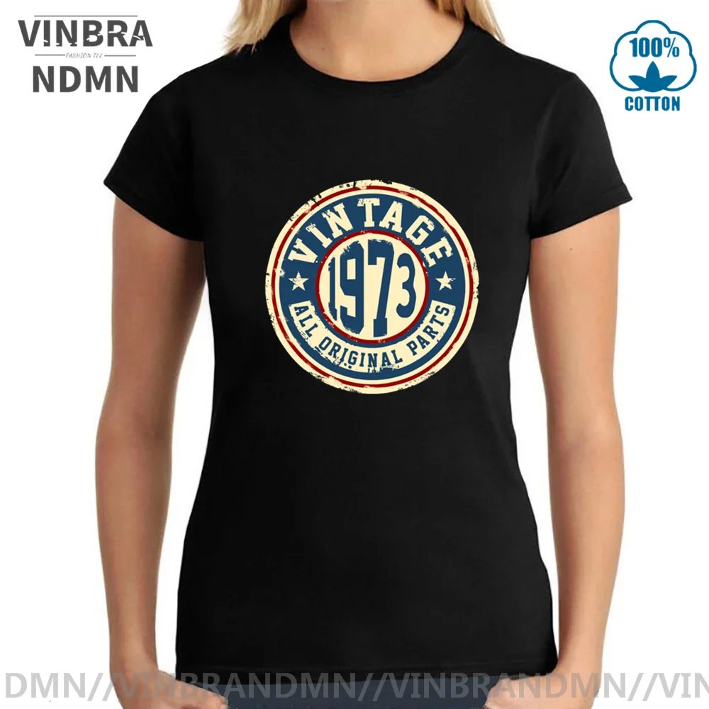 Fashion Thanksgiving Day Best Present Tshirt Vintage 1973 Classic 47 Years Old Birthday Tee shirt Women Mothe's Gift T-Shirt | Женская