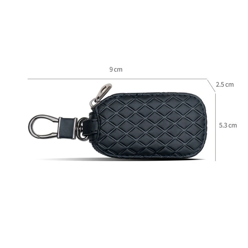 

1X Universal Leather Car Key Case For Maserati Quattroporte Ghibli Levante GT Car Logo Business Key Holder Car Key Bag Keychain